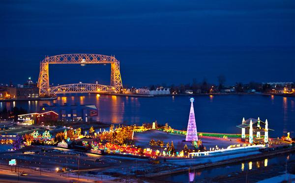 Lights of Bentlyville in Duluth Bayfront Park