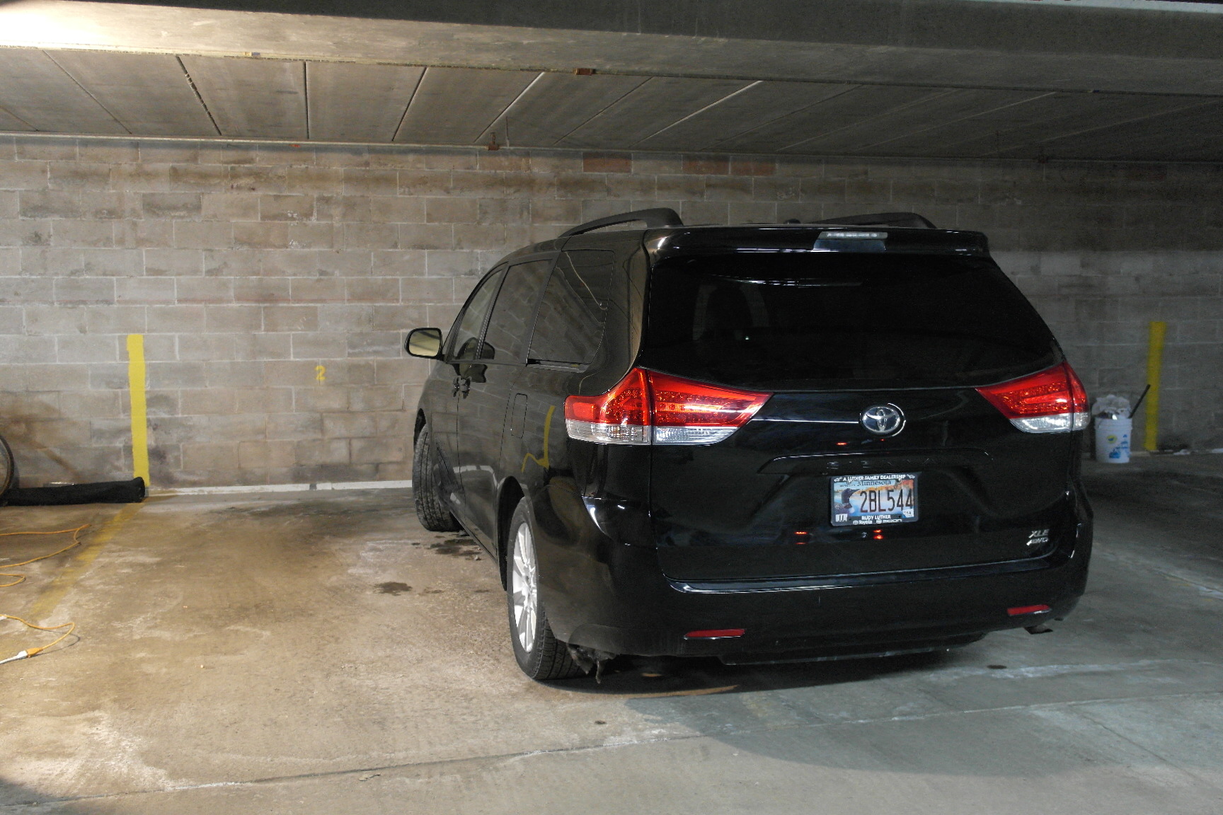 Indoor heated garage parking at Thies & Talle
