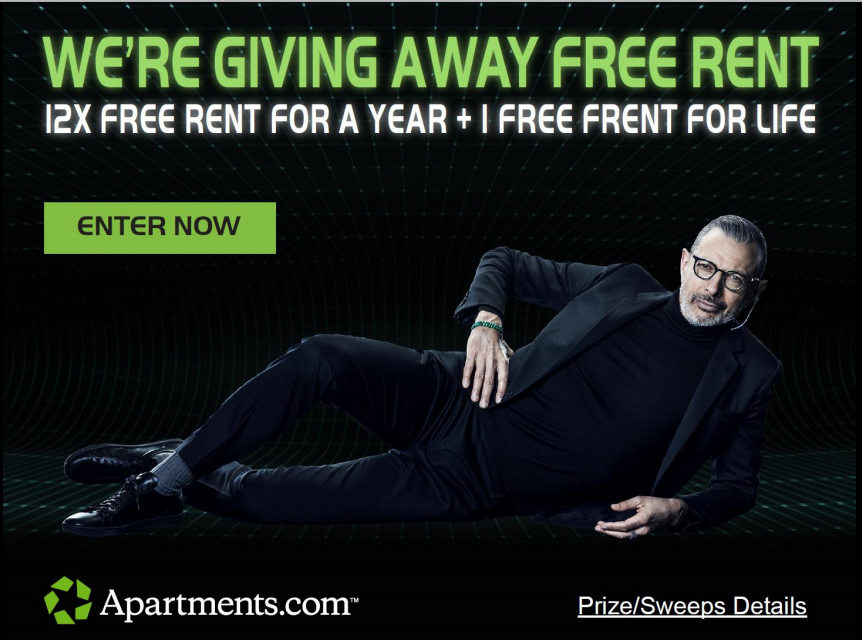 Free Rent for Life from Apartments.com